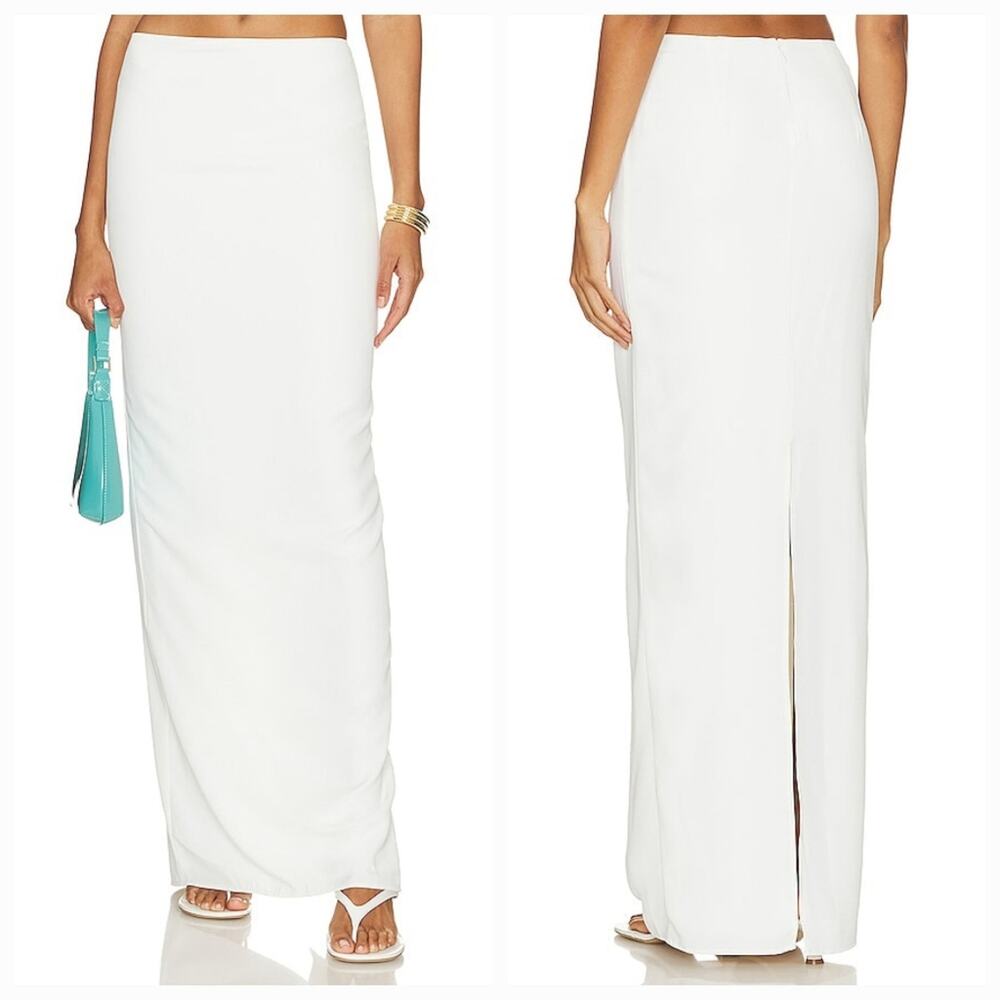Lovers and Friends Imani Maxi Skirt in Opal White Large